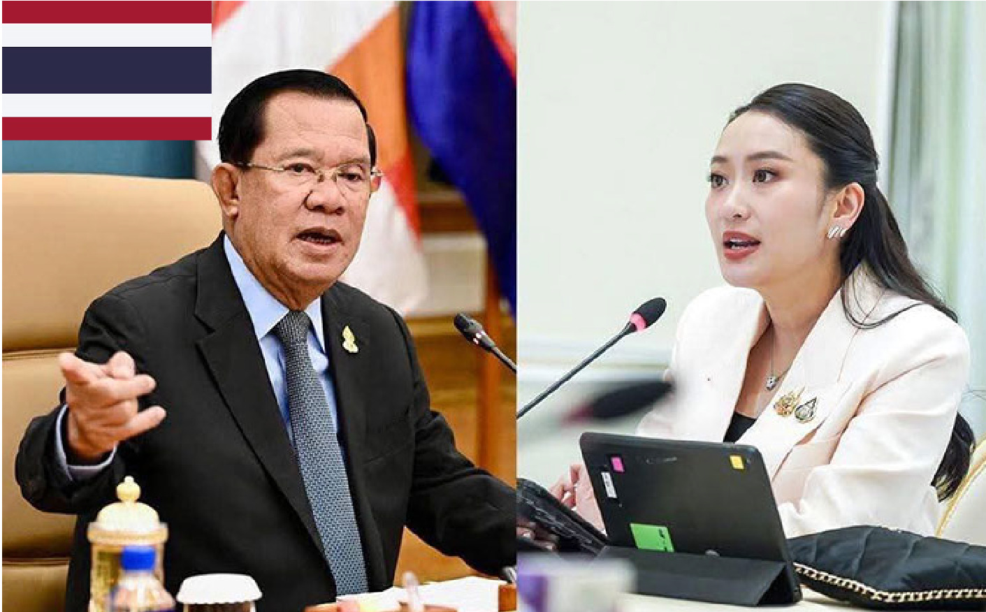 タイ首相とフン・セン議長の電話会談の漏洩　タイで政治危機を招く